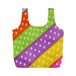 Colorful Easter Ribbon Background Full Print Recycle Bag (M) Back