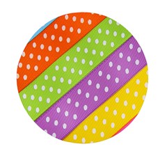 Colorful Easter Ribbon Background Mini Round Pill Box (pack Of 5) by Simbadda