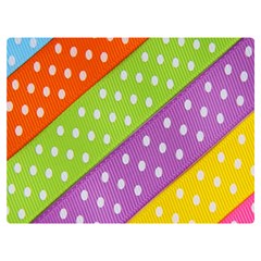 Colorful Easter Ribbon Background Two Sides Premium Plush Fleece Blanket (extra Small) by Simbadda