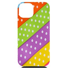 Colorful Easter Ribbon Background Iphone 14 Black Uv Print Case