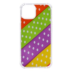 Colorful Easter Ribbon Background Iphone 14 Tpu Uv Print Case