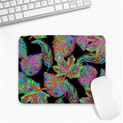 Autumn Pattern Dried Leaves Small Mousepad by Simbadda