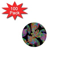 Autumn Pattern Dried Leaves 1  Mini Buttons (100 Pack) 