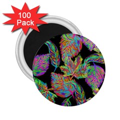 Autumn Pattern Dried Leaves 2 25  Magnets (100 Pack)  by Simbadda