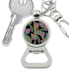 Autumn Pattern Dried Leaves Bottle Opener Key Chain by Simbadda