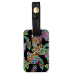 Autumn Pattern Dried Leaves Luggage Tag (one Side) by Simbadda