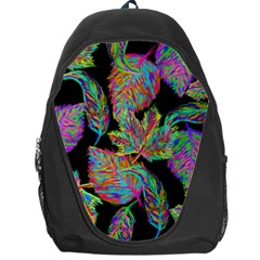 Autumn Pattern Dried Leaves Backpack Bag by Simbadda