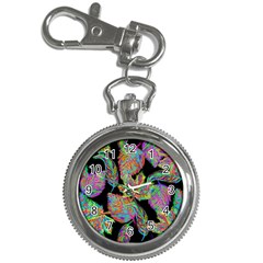 Autumn Pattern Dried Leaves Key Chain Watches by Simbadda