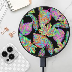 Autumn Pattern Dried Leaves Wireless Fast Charger(black) by Simbadda