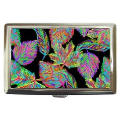 Autumn Pattern Dried Leaves Cigarette Money Case by Simbadda