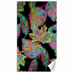 Autumn Pattern Dried Leaves Canvas 40  X 72  by Simbadda