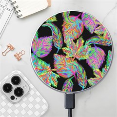 Autumn Pattern Dried Leaves Wireless Fast Charger(white) by Simbadda