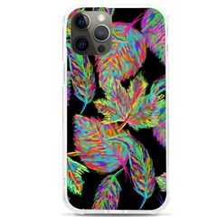 Autumn Pattern Dried Leaves Iphone 12 Pro Max Tpu Uv Print Case by Simbadda