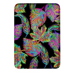 Autumn Pattern Dried Leaves Rectangular Glass Fridge Magnet (4 Pack) by Simbadda