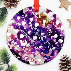 Paint Texture Purple Watercolor Ornament (round) by Simbadda