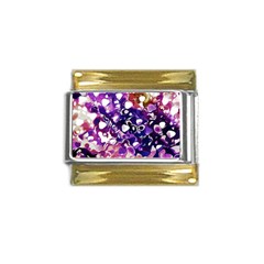 Paint Texture Purple Watercolor Gold Trim Italian Charm (9mm) by Simbadda