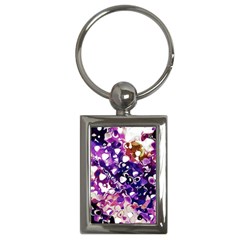 Paint Texture Purple Watercolor Key Chain (rectangle) by Simbadda