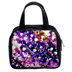 Paint Texture Purple Watercolor Classic Handbag (two Sides) by Simbadda