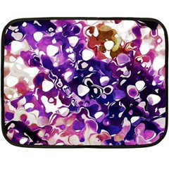 Paint Texture Purple Watercolor Fleece Blanket (mini) by Simbadda