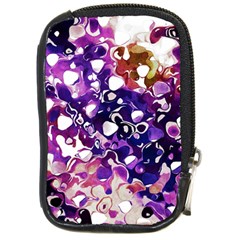 Paint Texture Purple Watercolor Compact Camera Leather Case by Simbadda