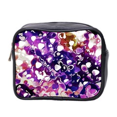 Paint Texture Purple Watercolor Mini Toiletries Bag (two Sides) by Simbadda