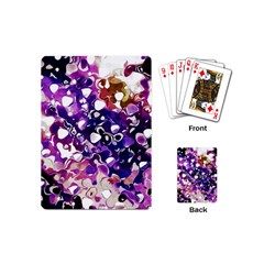 Paint Texture Purple Watercolor Playing Cards Single Design (mini) by Simbadda