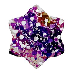 Paint Texture Purple Watercolor Snowflake Ornament (two Sides) by Simbadda