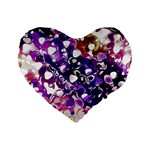 Paint Texture Purple Watercolor Standard 16  Premium Heart Shape Cushions Front