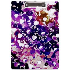 Paint Texture Purple Watercolor A4 Acrylic Clipboard by Simbadda