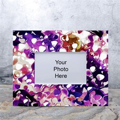 Paint Texture Purple Watercolor White Tabletop Photo Frame 4 x6  by Simbadda