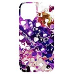 Paint Texture Purple Watercolor iPhone 14 Black UV Print Case Front