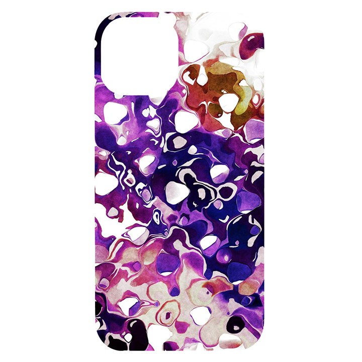 Paint Texture Purple Watercolor iPhone 14 Black UV Print Case