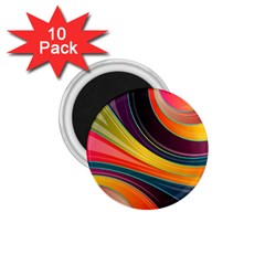 Abstract Colorful Background Wavy 1 75  Magnets (10 Pack)  by Simbadda