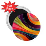 Abstract Colorful Background Wavy 2.25  Magnets (100 pack)  Front