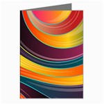 Abstract Colorful Background Wavy Greeting Cards (Pkg of 8) Left