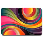 Abstract Colorful Background Wavy Large Doormat 30 x20  Door Mat