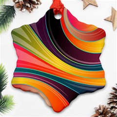 Abstract Colorful Background Wavy Ornament (snowflake)