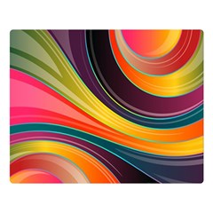 Abstract Colorful Background Wavy Two Sides Premium Plush Fleece Blanket (large) by Simbadda