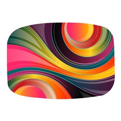 Abstract Colorful Background Wavy Mini Square Pill Box by Simbadda