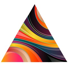 Abstract Colorful Background Wavy Wooden Puzzle Triangle by Simbadda