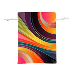 Abstract Colorful Background Wavy Lightweight Drawstring Pouch (l) by Simbadda