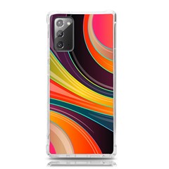 Abstract Colorful Background Wavy Samsung Galaxy Note 20 Tpu Uv Case by Simbadda