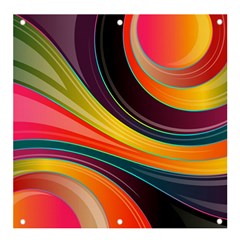 Abstract Colorful Background Wavy Banner And Sign 4  X 4  by Simbadda