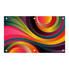 Abstract Colorful Background Wavy Banner And Sign 5  X 3  by Simbadda