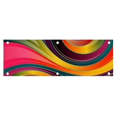 Abstract Colorful Background Wavy Banner And Sign 6  X 2  by Simbadda