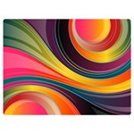 Abstract Colorful Background Wavy Premium Plush Fleece Blanket (Extra Small) 40 x30  Blanket Front