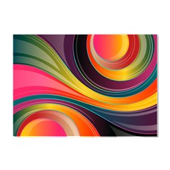 Abstract Colorful Background Wavy Crystal Sticker (a4) by Simbadda