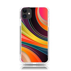 Abstract Colorful Background Wavy Iphone 11 Tpu Uv Print Case by Simbadda