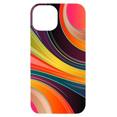 Abstract Colorful Background Wavy Iphone 14 Black Uv Print Case