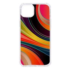 Abstract Colorful Background Wavy Iphone 14 Plus Tpu Uv Print Case